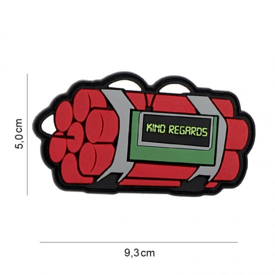 Patch 3D PVC Kind regards red #8100 35